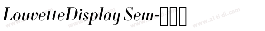 LouvetteDisplay Sem字体转换